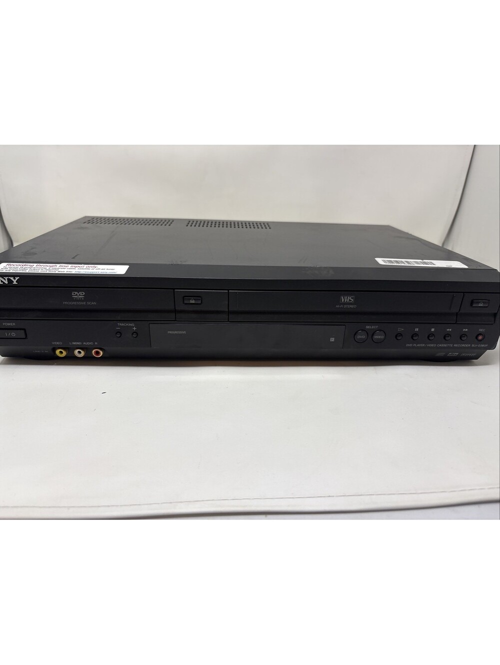 Sony SLV-D380P DVD VCR Combo Player For Parts VHS Works DVD BROKEN - No Remote